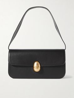 NEOUS' updates its signature 'Phoenix' bag in an elongated, retro-inspired 'Baguette'-style silhouette. Handmade in Italy from supple leather, it has a dual compartment interior with plenty of space for your phone, cardholder, lip-gloss and mints and closes with the signature egg-shaped hardware. Detach the curvy shoulder strap to carry it in-hand as a clutch. Classic Work Outfits, Style Wide Leg Jeans, Nashville Hot, Bag Inspiration, Purse Essentials, Dream Fashion, Outfits To Wear, Handbag Heaven, Black Purse