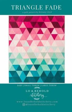 the triangle quilt pattern is featured in this article