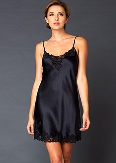 Indulgence Silk Chemise - Now only $143 http://www.juliannarae.com/products/indulgence_silk_chemise.htm?categoryID=2&subcategoryID=9 Silk Sleep Dress With Lace Trim, Evening Lace Nightgown With Delicate Details, Silk Night Dress With Delicate Lace, Night Silk Dress With Delicate Lace, Elegant Black Chemise, Evening Lace Nightgown With Lace Trim, Elegant Black Nightgown With Lace Trim, Elegant Evening Nightgown With Lace Trim, Lace Chemise With Delicate Lace For Night