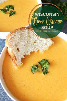 Wisconsin Beer Cheese Soup Cheddar Ale Soup, Wisconsin Beer Cheese Soup, Beer Cheddar Soup, Beer Cheese Soup, Beer Cheese Soups, Beer Chicken, Sauteed Carrots, Bread Soup, Cream Chicken