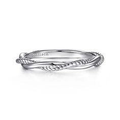 14K White Gold Twisted Rope Intertwining Ring Ladies Rings, Twist Ring, Bold Design, Women Rings, Twist, White Gold, Ring, Silver, Gold