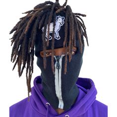 For Dreads n high tops. Open top. Fun reflective zip up ski mask, balaclava black with goat emblem. One size fits all. its stretchy Casual Balaclava Beanie For Streetwear, Windproof Hooded Balaclava For Streetwear, Casual Streetwear Balaclava, Casual Hooded Balaclava For Streetwear, Black Casual Balaclava For Streetwear, Black Full Face Balaclava For Streetwear, Ski Mask Fashion, White Balaclava, White Goat