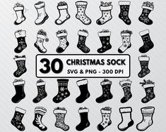 30 christmas stockings svg and png