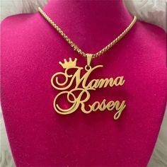 Material: Copper. Color: Gold. Process: Gold plated.  Chain Length: 14",16",18",20",22".  Recipient: Women, Mom, Wife, Girl Friend, Children.  Product Type: Personalized Jewelry.  Gift Type: Necklace.  Occasions: Valentine's Day, Mother's Day, Christmas, Birthday, etc.  Necklace Type: Necklace.  Brand: Silviax Jewelry. Customized Stainless Steel Necklaces For Mother's Day, Anniversary Name Necklace With Chain, Metal Chain Jewelry For Mother's Day, Mother's Day Pendant Necklaces With Chain, Mother's Day Pendant Necklace With Chain Detail, Mother's Day Pendant Necklace With Chain, Mother's Day Metal Chain Jewelry, Customized Metal Necklaces For Mother's Day, Personalized Metal Pendant Chain Necklace