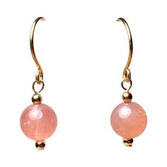 Dainty earrings made with pink/peach Sunstone beads and gold filled wire and beads. French style ear wires are also made with gold filled wire. Pink Peach, Wire Earrings, Dainty Earrings, French Style, Ear Wires, Jewelry Earrings Dangle, Gold Filled, Etsy Earrings, Dangle Drop Earrings