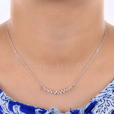 SI/H Round Diamond Charm Pendant Necklace Gift 18k White Solid Gold 0.48 Ct. | eBay Pendant With Chain, Diamond Charm, Charm Pendant Necklace, White Solid, Natural Earth, Diamond Clarity, Necklace Gift, Round Diamond, Gift Necklace