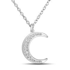 PRICES MAY VARY. MOON STAR JEWELRY - Choose between crescent moon necklace or silver star necklace that designed to enlighten your darkest nights. The star and moon necklaces for women perfectly symbolize hope and guidance that helps you to find your way in life. QUALITY CRAFTSMANSHIP - Crafted as 925 sterling silver star necklace and silver moon necklace, the necklace with moon and star outshines in dark. The star moon pendant slides along 16 inch - 18 inch silver chain, secured with lobster cl Crystal Moon Necklace, Star Necklaces, Silver Moon Necklace, Moon And Star Necklace, Moon Necklaces, Crescent Moon Jewelry, Moon Necklace Silver, Star And Moon Necklace, Moon Phases Necklace