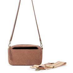 The Sak Cora Smartphone Crossbody  - |Suede - Tobacco Suede| Versatile Shoulder Bag With Hidden Phone Sleeve, Daily Use Phone Bag With Removable Pouch, Brown Bag With Hidden Phone Sleeve For On-the-go, Brown Bags With Hidden Phone Sleeve For On-the-go, Versatile Brown Phone Bag For Travel, Versatile Phone Bag With Adjustable Strap For Daily Use, Modern Shoulder Bag With Hidden Phone Sleeve For Everyday, Modern Shoulder Bag With Hidden Phone Sleeve, Everyday Rectangular Shoulder Bag With Adjustable Strap