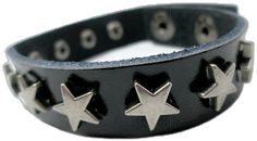 Hippie Bracelets, Leather Cuff Bracelet, Bracelet Leather, Star Bracelet, Leather Cuffs Bracelet, Rock Star, Leather Cuffs, Star Charms, Punk Rock