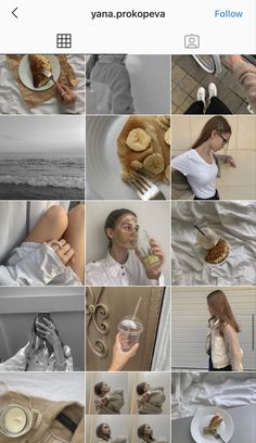 a collage of photos with people eating food and drinking milk