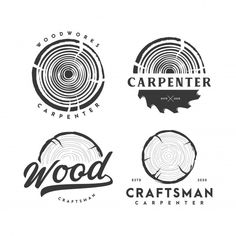 logos for woodworking and carpentry, with the word'carpenter'on it