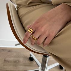 Make a bold statement with our Double Dome Ring, featuring two polished domes that create a striking and modern design. This unique ring adds a touch of contemporary elegance to any outfit, perfect for both casual and formal occasions. Elevate your accessory collection with this eye-catching and sophisticated piece. Made with stainless steel base with a thick layer of high quality 18k gold plating over stainless steel ensuring lasting quality.  This product is waterproof, tarnish-free, sweatproo Dad Jewelry, Bracelet Tennis, June Birthstone Jewelry, Dome Ring, Gifts For New Mums, Pearl Jewellery Earrings, Unique Ring, Domed Ring, Pin Jewelry