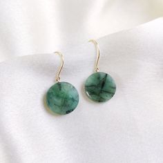 These stunning earrings are set in 14K Solid Yellow Gold with Natural Emerald with utmost precision. It is an unique gemstone earring pair for nearly every occasion and is completely hassle-free jewelry. 🔷ABOUT GEMSTONE:  Emerald is often associated with love and romantic relationships. It is believed to promote love, loyalty, and unity, making it a popular choice for engagement and anniversary jewelry. Emerald is often associated with abundance and financial success. It is believed to attract Jewelry Emerald, Handmade Jewelry Box, Bezel Earrings, Yellow Gold Earrings, Birthstone Earrings, Anniversary Jewelry, May Birthstone, Birthstone Earring, Emerald Earrings