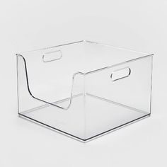 Home Storage Containers & Organizers : Target Clear Cube Storage Bins, Brightroom Organizers Target, Deep Shelves Organization, Closet Organization Bins, Closet Storage Systems, Hidden Lake, Organization Closet, Clear Bins