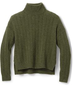 Love turtlenecks? You'll love the women's REI Co-op Wallace Lake Wool sweater  which features a high neck for added warmth on chilly nights around the campfire. Olive Sweater, Wool Sweaters Womens, Around The Campfire, Sweaters Women, Ecru Color, Pullover Sweater Women, Rei Co-op, Wool Sweater, Women Pullover