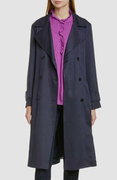 $625 ba&sh Women's Blue Zurich Double Breasted Trench Coat Jacket Size S Description SIZE INFO True to size. XS=00-0, S=2-4, M=6-8. Double-breasted button closure Notched lapels Belted cuffs Front pockets Lined 100% lyocell Hand wash, line dry Imported About Us We sell only 100% authentic clothing from new with tags to gently used. We have a 100% authentic or money back guarantee on every item we sell. Items are listed daily so make sure to put us on your favorite! Most of our items come from a Spring Single Breasted Peacoat With Lapel Collar, Spring Single-breasted Peacoat With Lapel Collar, Spring Long Peacoat With Buttons, Spring Single Breasted Peacoat With Notch Lapel, Spring Peacoat With Double Button And Lapel Collar, Spring Peacoat With Buttons, Single Breasted Long Peacoat For Spring, Spring Long-sleeve Peacoat For Work, Solid Peacoat For Work In Fall