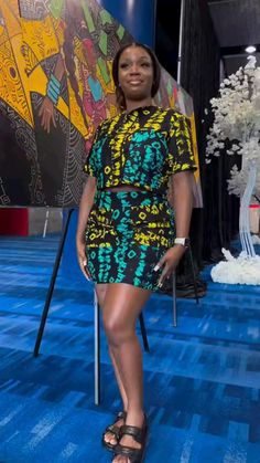 African Print Skirt Ankara Styles, Ankara Dress Designs, Simple Dress Casual, African Print Skirt, Short Dress Styles, African Inspired Clothing