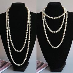 Elevate your style with this timeless and elegant long pearl necklace, designed to add sophistication to any ensemble. The versatile design allows you to wear it as a single long strand or layered for a chic, statement look. Each pearl is meticulously crafted to bring out its natural luster, offering a refined and graceful accessory for both casual and formal occasions. This necklace is perfect for adding a touch of luxury to a wedding, dinner party, or even your daily attire. With its elegant a Luxury White Long Necklace For Formal Occasions, Luxury Classic Pearl Necklace For Formal Occasions, Luxury Elegant Pearl Necklace For Formal Occasions, Luxury Pearl White Jewelry For Formal Occasions, Luxury White Long Necklace, Luxury Single Strand Necklace For Formal Occasions, Luxury Single Strand Pearl Necklace For Parties, Luxury Formal Single Strand Necklaces, Luxury Classic Single Strand Necklace