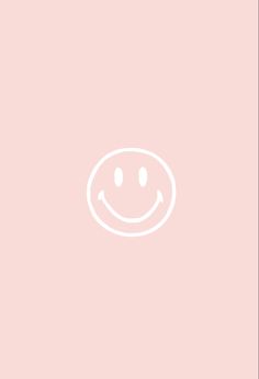 a white smiley face on a pink background