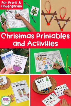 Bring holiday magic to your classroom with these Christmas activities for Pre-K & Kindergarten! Crafts, party ideas, and math and literacy printables to keep students engaged! Christmas In Kindergarten Classroom, Kindergarten Christmas Centers, Christmas Printables Activities, Christmas Party Kindergarten, Christmas Activities For Kindergarten, Christmas Themed Activities, Christmas Printable Activities