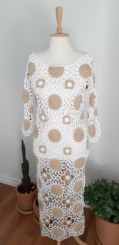 Beach Dress White, Dress White Long, Summer Dress Beach, White Long Dress, Beach Dresses Summer, Long White Dress, Dress Beach, Crochet Granny, Beach Dresses