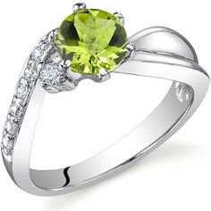 Peridot Ring Sterling Silver Round Shape 0.75 Carats SR9686 top Jewelry Questions, Fashion Rings Silver, London Blue Topaz Ring, Sterling Silver Engagement Rings, Peridot Ring, Green Peridot, Special Jewelry, Silver Engagement Rings, Blue Topaz Ring