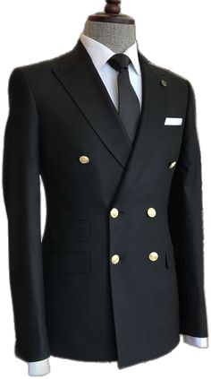 Black Double Breasted Suit Men, Business Suits For Men, Black Double Breasted Suit, Lapel Wedding, Double Breasted Suit Men, Suits Men Business, Business Suits, Cocktail Event, Slim Fit Suit