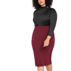 Nwt Women’s Size 20 Eloquii Stretchy Knit Column Skirt In Port Royale (Burgundy) Contour High Waistline Pencil Skirt Column Fit Center Back At Bottom Invisible Zipper Closure Unlined Stretch Knit Ponte Fabric Midi Length-Hits Below The Knee Length: 29” Width: 21” Waist Brand New With Tags Attached Please See Pictures For Details Midi Pencil Skirt For Date Night In Fall, Fall Midi Pencil Skirt For Date Night, Stretch Midi Pencil Skirt For Date Night, Stretch Skirt For Date Night In Fall, Fall Date Night Pencil Skirt, Stretch Lined Pencil Skirt For Date Night, Lined Pencil Skirt For Date Night, Fall Office Skirt Stretch, Fall Office Skirt With Stretch