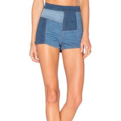 On-Trend Patchwork Detailing Makes These Free People Shorts The Ones To Reach For When Temps Start Rising. With A High-Waisted Profile And A Hip-Hugging Fit, They're Flirty And Flattering All At Once. 53% Cotton 23% Rayon 22% Poly 2% Spandex Patchwork Detail Throughout Side Zipper Closure Shorts Measure Approx 12.5" In Length Nwot. Label Marked To Prevent Store Returns Stretch Denim Bottoms With Built-in Shorts, Trendy Fitted Medium Wash Jean Shorts, Fitted High Rise Denim Blue Bottoms, Fitted Denim Pants With Built-in Shorts, Fitted High Waist Medium Wash Bottoms, Fitted High-rise Denim Bottoms, Medium Wash Short Leg Denim Bottoms, Trendy Fitted Denim Jean Shorts, High Waist Denim Pants With Built-in Shorts