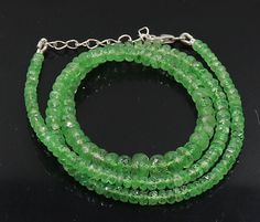 Excellent Quality Green Tsavorite Necklace with Silver Clasp Stone : Tsavorite Size : 3-5 mm Length : 16 Inches Shape : Rondelle Faceted/Plain : Faceted Luxury Tsavorite Necklace, Green Bead, Necklace Gift, Gift Necklace, Gift For Her, Bathing Beauties, Electronic Accessories, India, Purses And Bags