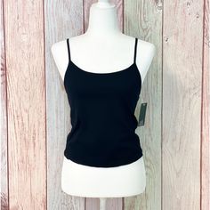 Basic Fitted Camisole For Spring, Fitted Camisole For Spring Workout, Casual Solid Color Workout Camisole, Black Fitted Trendy Camisole, Trendy Fitted Black Camisole, Trendy Black Fitted Camisole, Basic Black Spring Tank Top, Basic Fitted Black Tank Top, Basic Black Tank Top For Spring