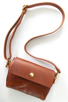 Leather Crossbody Bag in Brown – Gather Goods Co. Class Gift, Aging Beautifully, Hip Bag, Private Event, Full Grain Leather, Leather Crossbody Bag, How To Make Wreaths, Leather Crossbody, Adjustable Straps