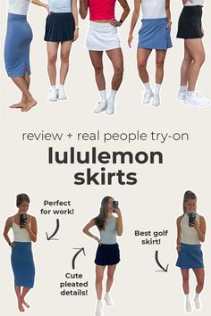 Looking for a cute athletic skirt? Or functional tennis skirt? lululemon is the most popular creator of different athletic and athleisure skirts -- but it can be tough to know which lululemon skirt is actually worth your money. Our testers put the five most popular lululemon skirts to the test -- here are our honest thoughts and feedback! Athleisure Skirt, Skirt Lululemon, High Waisted Skirt Outfit