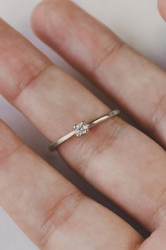 Sterling Silver Sapphire Promise Ring - Lacee Alexandra Small Simple Engagement Rings, Promise Rings For Girlfriend, Sapphire Promise Rings, Sculpted Jewelry, Promise Rings Simple, Sapphire Solitaire Ring, Dainty Engagement Rings, Sterling Silver Promise Rings, Gold Promise Rings