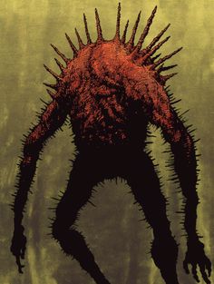 an image of a monster with spikes on it's head