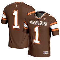 As an avid Bowling Green St. Falcons fan, you never miss a minute of the action. This GameDay Greats Endzone Football Jersey is perfect for cheering your team to victory, whether you're watching from inside the stadium or at home on your couch! It features bold graphics that ensure your Bowling Green St. Falcons pride is on full display. Game Day Team-colored Jersey With Team Logo, Sports Fan Football Jersey With Moisture-wicking, Sports Fan Jersey With Moisture-wicking For Football Season, Moisture-wicking Football Season Jersey For Sports Fans, Moisture-wicking Jersey For Football Season, Varsity Jersey For Game Day And Sports Season, Collegiate Game Day Jersey With Team Logo, Collegiate Team-colored Jersey For Sports Events, Collegiate Team Jersey For Fans