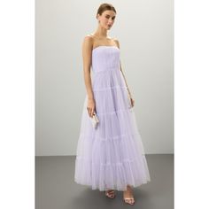 Purple (100% Polyester). Gown. Strapless. Back zipper closure. 57" from shoulder to hemline. Imported. Zac Posen Gown, Tulle Gown, Strapless Bra, Zac Posen, Rent The Runway, Delicate Jewelry, Closet Designs, Strappy Heels, Bodice