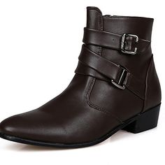 Category:Boots; Upper Materials:PU; Season:Winter; Gender:Men's; Toe Shape:Pointed Toe; Style:Casual; Boot Shaft:Booties / Ankle Boots; Outsole Materials:Rubber; Occasion:Daily; Closure Type:Loafer; Function:Height-increasing; Pattern:Solid Colored; Shipping Weight:0.719; Listing Date:11/11/2019; 2021 Trends:Work Boots,Cowboy Western Boots; Foot Length:; Size chart date source:Provided by Supplier.; Special selected products:COD Comfortable Ankle Boots, Mens Dress Boots, Botas Chelsea, Short Leather Boots, Short Boot, Ankle Shoes, Boots Casual, Leather Short, Chelsea Boots Men