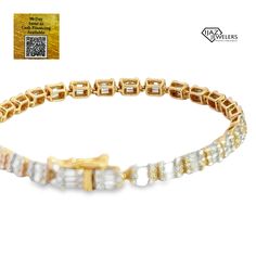 14K Gold Baguette Diamond Tennis Bracelet Available With These Specifications: Metal: 14K Gold Color: Yellow Weight: 11.2 Grams Stones: Diamond Shape: Baguette, Round CTW: 2.19 Length: 7" (Can Be Made Shorter) Thickness: 4.4 mm Corpus Christi Tx, Diamond Tennis Bracelet, Tennis Bracelet Diamond, How To Make Shorts, Pendant Rings, Baguette Diamond, Diamond Shape, Chain Earrings, Tennis Bracelet