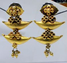 Ethnic tribal old 22 k gold Dangle earrings pair. One of type collection pair in very good condition. Length-4.5 cm, width-3 cm, weight-15.500 grams, Note-pieces may have little wax inside. Gold Earrings Long, Gold Dangle Earrings, 925 Silver Earrings, Earrings Long, Natural Blue Sapphire, Gold Earrings Dangle, Sapphire Gemstone, Earrings Dangle, Star Earrings