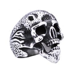 Mens Stainless Steel Skull Ring. Stainless Steel has increasingly grown as a popular metal choice for jewelry. It has a good command of both "beautiful" and "fashion" in various performances. It is often made without nickel and lead, so it is especially popular among those who may have metal allergies. This metal type is able to withstand moisture without tarnish or corrosion, which can last longer than other jewelries. All makes it a top fashion accessory to complement your wardrobe with the sl Have Metal, Skull Ring, Stainless Steel Jewelry, Allergies, Fashion Rings, Types Of Metal, Top Styles, Jewelry Rings, Best Gifts