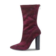 Like New Hollis Camo Microsuede Zip-Up Sock Boots By Olivia Miller Note: Minor Signs Of Wear; Peeling Alongside Zippers Mix A Little Military With A Whole Lot Of Fashion With These Camo Printed Pointed Toe Booties That Give You That Edgy Yet Fashionable Look! Size: 5.5 (Fit Like 6) Color: Burgundy Textile Upper Rubber/Textile Outsole Approximate Measurements (Also In Photos) 9” Shaft 4” Heel Suede High Ankle Mid-calf Boots For Winter, Suede Round Toe Heels For Fall, Fall Suede Heels With Round Toe, Suede Heels With Round Toe For Fall, Suede High Heel Mid-calf Boots For Fall, Ankle-high Suede Heels For Fall, Burgundy Ankle-high Heeled Boots For Winter, Medium Width Suede Heels For Fall, Winter Burgundy Ankle-high Heeled Boots