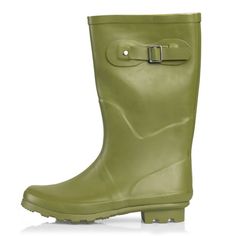 NORTY Womens Matte Mid Calf Rain Boots Olive Green. Adult Ladies Waterproof Winter Spring Garden Boot Medium Width. No matter how wet, muddy, or slick it gets outside, our adult rain boots for women have you covered. An 11.25 inch boot shaft with fun, feminine styling keeps you warm, dry, and outfitted in fresh fall and winter-ready looks. This extra-roomy insulated rubber boot lets you layer on your favorite thick socks on the colder days, and a rugged rubber tread sole makes sure you don't sli Country Fashion, English Country Fashion, Rain Boots For Women, Garden Boots, Garden Shoes, Boots Waterproof, Rubber Boot, Slip And Slide, Thick Socks