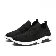 breathable mesh casual slip on shoes Comfortable Black Breathable Slip-on Sneakers, Casual Black Breathable Slip-on Sneakers, Black Flat Slip-on Sneakers For Streetwear, Comfortable Cushioned Slip-on Sneakers For Streetwear, Black Breathable Slip-on Walking Shoes, Breathable Synthetic Slip-on Canvas Shoes, Black Breathable Slip-on Sneakers For Jogging, Black Non-slip Sneakers For Jogging, Black Breathable High-top Canvas Shoes