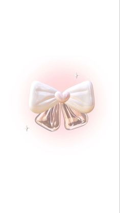 an image of a white bow on a pink background