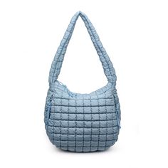 Sol and Selene Revive Hobo 841764109529 View 1 | Sky Blue Nylon Hobo Shoulder Bag For On-the-go, Casual Nylon Hobo Bag For On-the-go, Trendy Nylon Satchel With Large Capacity, Trendy Large Capacity Nylon Satchel, Nylon Satchel With Zipper Closure, Nylon Shoulder Satchel With Zipper Closure, Nylon Satchel With Zipper Closure As Shoulder Bag, Trendy Nylon Bags With Large Capacity, Trendy Large Capacity Nylon Bags