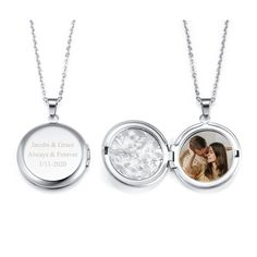 PRICES MAY VARY. ❤Personalized Full Color Picture Locket Necklace - You'll receive the exact same picture in full color on the locket necklace as the one you submit. The locket inside hold a memorial photo, and back side offer text engrave. ❤Customized Step: 1. Select the color of the pictured necklace, 2. Click on "Customized Now", 3. Personalized this pendant with photo and text, 4. Double check all the information then Add to Cart. ❤Material: Polished round locket, made with Stainless Steel,a Round Locket Necklace, Personalized Pendant Necklace, Grandma Necklace, Picture Locket, Round Locket, Picture Engraving, Photo Locket Necklace, Christmas Necklace, Engraved Stainless Steel