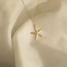 Excited to share the latest addition to my #etsy shop: Starfish Necklace 14k Solid Gold Star Pendant Minimalist Star Necklace Gift For Her Summer Gold Necklace Christmas Day Birthday Gift https://etsy.me/3wzPToX #birthday #christmas #starscelestial #no #women #gold #mi Dainty Gold Starfish Necklace, Starfish Gold Necklace, Dainty 14k Gold-filled Star Necklace, Dainty Star-shaped Necklace With Starfish Charm, Delicate Star-shaped Yellow Gold Necklace, Gold Star Pendant, Pear Cut Ring, Star Necklace Gold, Starfish Necklace