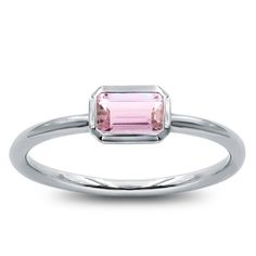 This bezel set ring with a pink 0.35ct tourmaline center stone is the perfect ring to stack with other fashion rings. Pink Bezel Set Promise Ring, Pink Promise Ring With Bezel Setting, Formal Pink Ring With Bezel Setting, Pink Bezel Set Ring Jewelry, Pink Tourmaline Ring Silver, Pink Tourmaline Ring, Bezel Set Ring, Bezel Ring, Tourmaline Ring