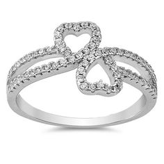 Micro Pave Heart Clear Cubic Zirconia Promise Ring .925 Sterling Silver Band White Jewelry Female Size 7 All our silver jewelry is crafted from .925 silver also commonly referred to as sterling silver. Sterling silver is the standard for beautiful high-quality silver jewelry and can not be replicated by lower priced silver plated jewelry. It is 92.5% pure silver, mixed with alloys to add strength and durability to stand the test of time. We promise superior service which includes fast shipping, great communication, and Walmart's refund policy. Keep your fine jewelry shiny and elegant by storing it properly. Jewelry needs to be stored in a dry area, preferably away from air in a jewelry box or plastic bag. Avoid exposure to harsh chemicals. Use a polishing cloth to remove tarnish build-up o Double Heart Jewelry With Pave Setting For Anniversary, Sterling Silver Open Heart Jewelry With Vvs Clarity, White Gold Double Heart Jewelry With Prong Setting, Double Heart Cubic Zirconia Rings With Diamond Accents, Silver Double Heart Jewelry With Prong Setting, White Gold Cubic Zirconia Double Heart Rings, Silver Double Heart Diamond Jewelry, Silver Cubic Zirconia Heart Ring With Prong Setting, Silver Heart Ring With Vvs Clarity For Valentine's Day